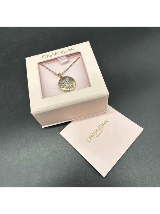 Charmbar Jewelry - Gemini Necklace Gold Tone Sterling Pendant Zodiac Astrology May June Gift